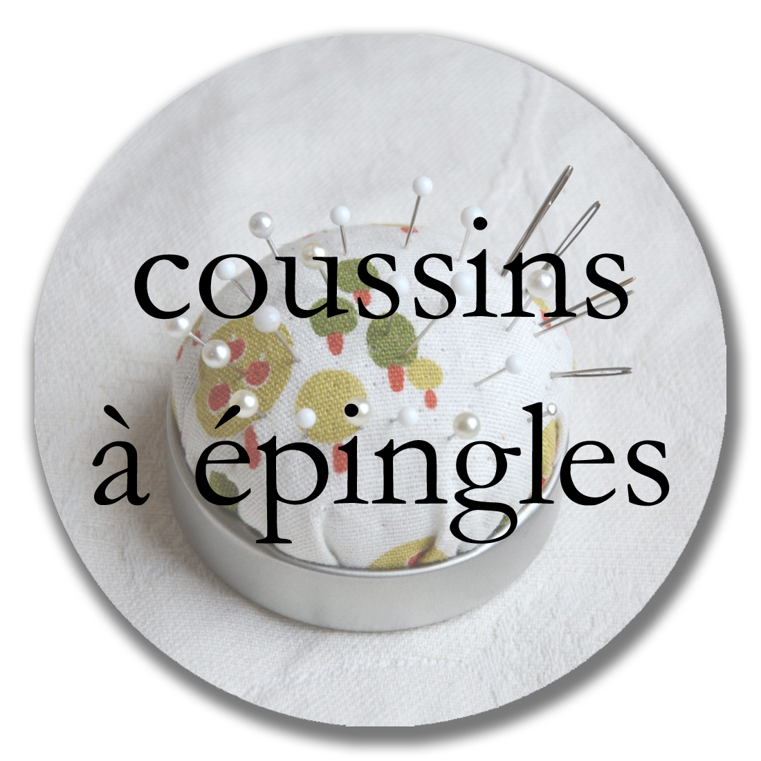 bouton rond coussins à épingles