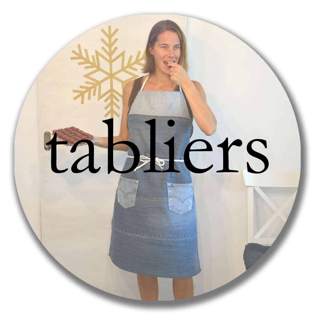 bouton rond tabliers